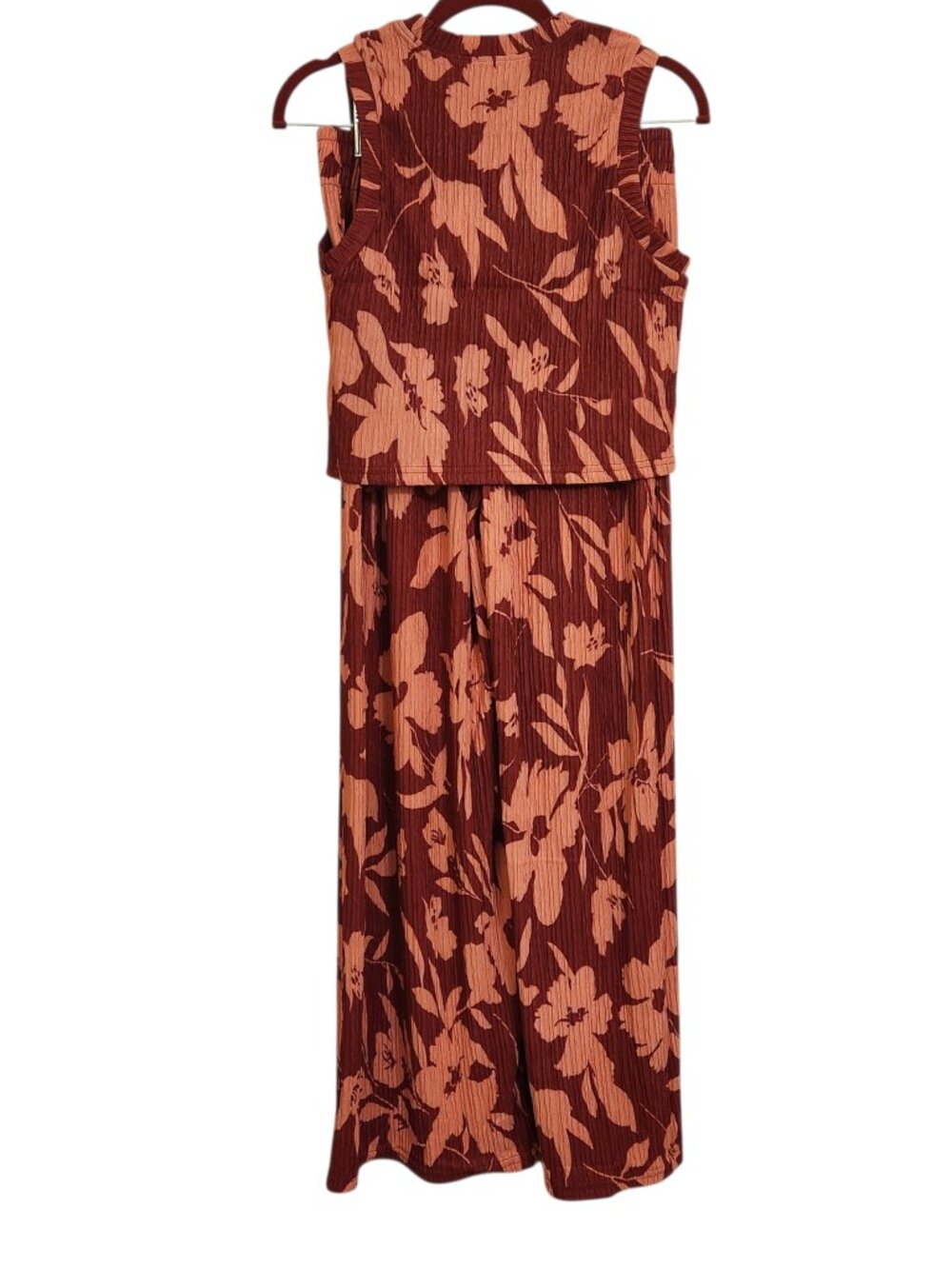 Women’s Wide Leg Floral Pants - Pink Floral - Picture 6 of 13